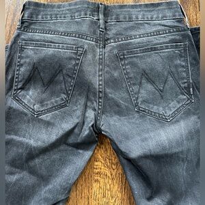 MOTHER Women's Skinny Jeans in Black sz 27 super thin lightweight denim